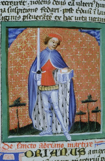 Página de la Legenda Aurea, Brujas, c.1400-10 de Flemish School