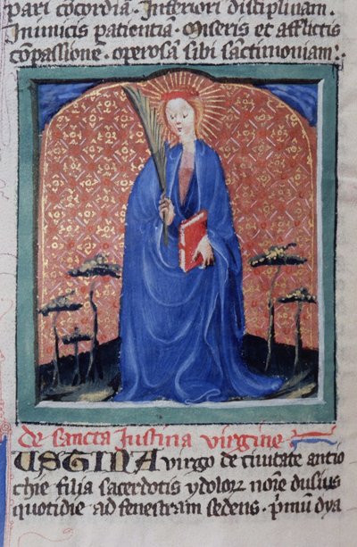 Página de la Legenda Aurea, Brujas, c.1400-10 de Flemish School