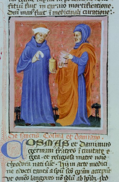 Página de la Legenda Aurea, Brujas, c.1400-10 de Flemish School