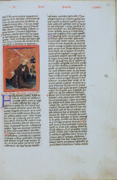 Página de la Legenda Aurea, Brujas, c.1400-10 de Flemish School
