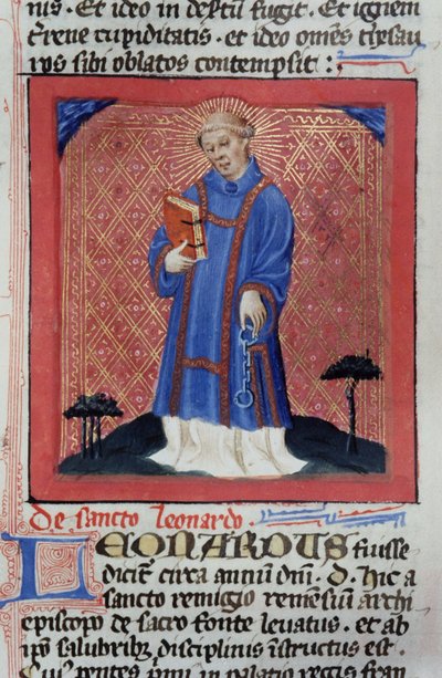 Página de la Legenda Aurea, Brujas, c.1400-10 de Flemish School