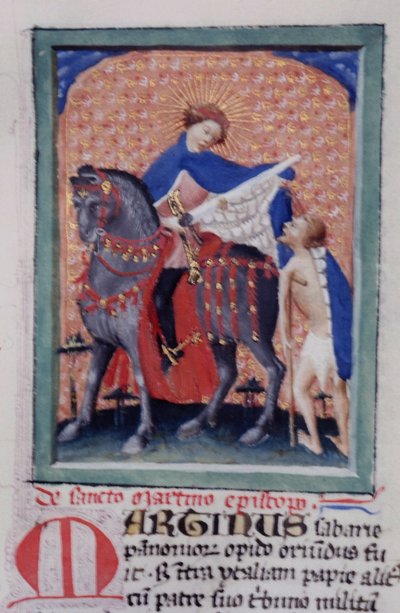 Página de la Legenda Aurea, Brujas, c.1400-10 de Flemish School