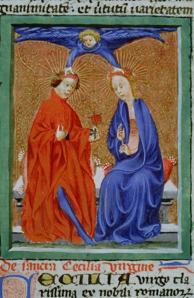 Página de la Legenda Aurea, Brujas, c.1400-10 de Flemish School