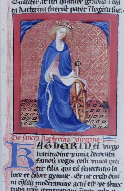 Página del Legenda Aurea, Brujas, c.1400-10 de Flemish School