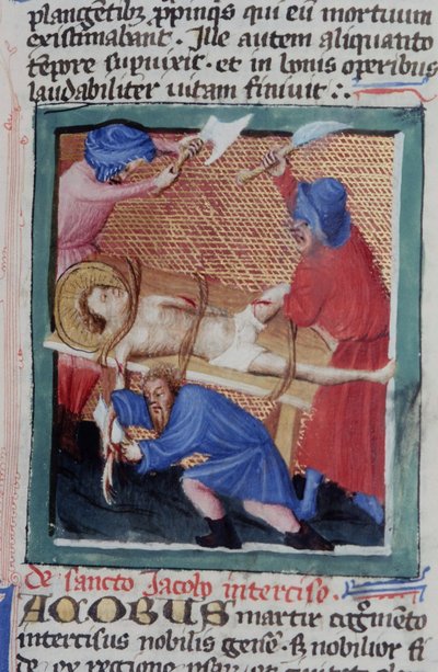 Página del Legenda Aurea, Brujas, c.1400-10 de Flemish School