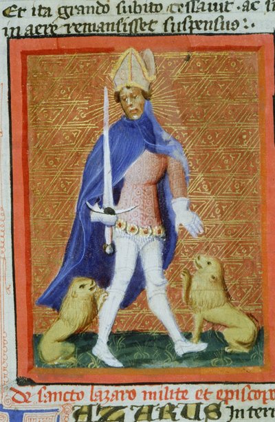 Página del Legenda Aurea, Brujas, c.1400-10 de Flemish School