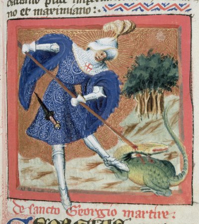 San Jorge y el Dragón, de La Leyenda Dorada por Jacobus de Voragine de Flemish School
