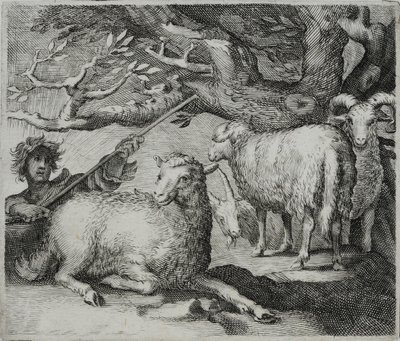 Grabado de maestro antiguo de Flemish School