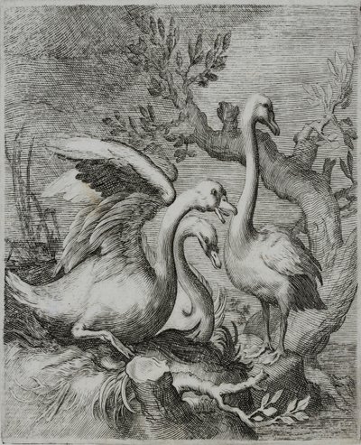 Grabado de maestro antiguo de Flemish School