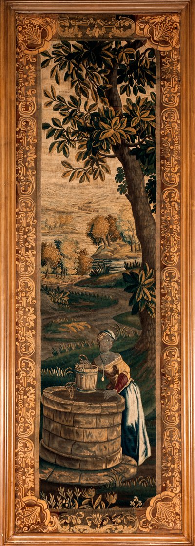 Palacio (Castillo de Eu). El museo (Museo Louis-Philippe del castillo de la UE). Tapiz flamenco. siglo 18. de Flemish School
