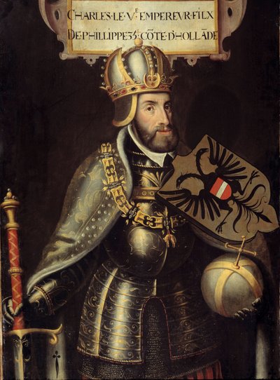 Retrato de cuerpo entero de Carlos V de Flemish School