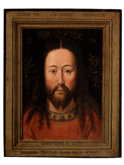 Retrato de Cristo (óleo sobre tabla) de Flemish School