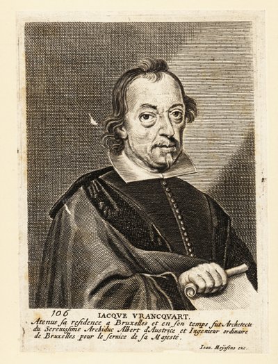 Retrato de Jacob Franquart, pintor, arquitecto y grabador flamenco de Flemish School
