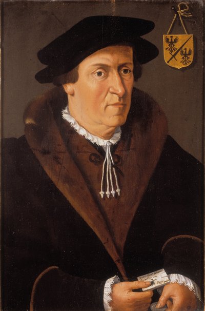 Retrato de Jan de Fevere, c.1540-59 (óleo sobre tabla) de Flemish School
