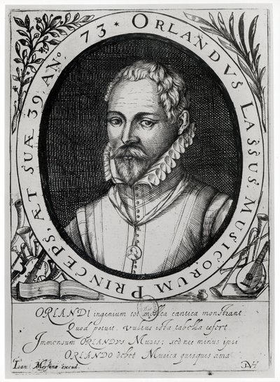 Retrato de Roland de Lassus (1532-94) de Flemish School