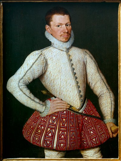 Retrato de un caballero. Pintura de la escuela flamenca de la segunda mitad del siglo XVI de Flemish School