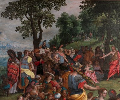 Predicación de Juan en el desierto de Flemish School