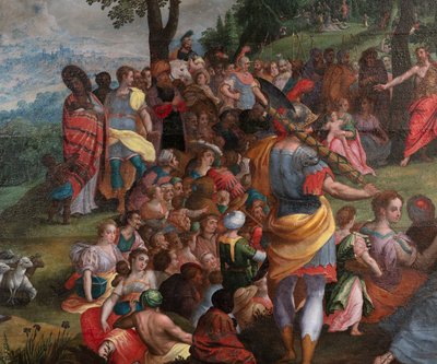 Predicación de Juan en el desierto de Flemish School