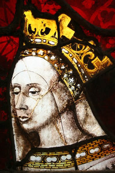 Reina Isabel Woodville, c.1480 (vidriera) de Flemish School