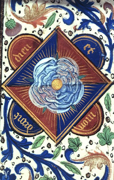 Roy 14E.IV fol.10 Rosa Blanca de la Casa de York, de 