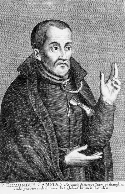 San Edmundo Campion, de una impresión hecha por Jacques Neeffs de Flemish School