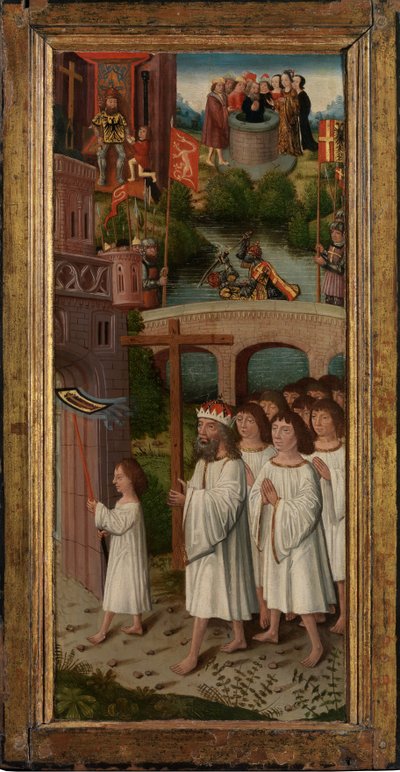 Escenas de la Leyenda de la Santa Cruz (óleo sobre tabla) de Flemish School