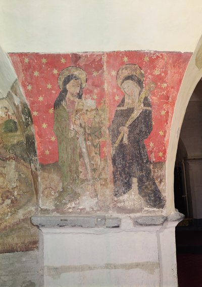 San Simón y Santa Clara, mural de la cripta, c.1480-1540 de Flemish School