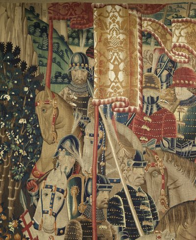 Tapiz que muestra las Conquistas del rey Alfonso V de Portugal (detalle) de Flemish School