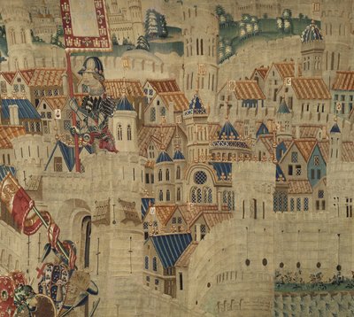 Tapiz que muestra las conquistas del rey Alfonso V de Portugal de Flemish School
