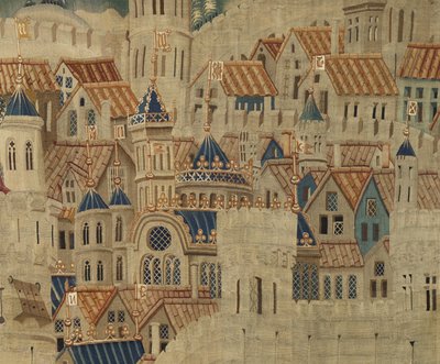 Tapiz que muestra las conquistas del rey Alfonso V de Portugal de Flemish School