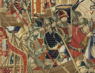Tapiz que muestra las conquistas del rey Alfonso V de Portugal de Flemish School