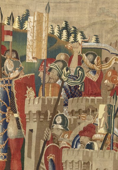 Tapiz que muestra las conquistas del rey Alfonso V de Portugal de Flemish School