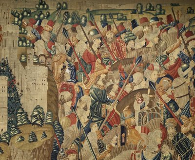 Tapiz que muestra las conquistas del rey Alfonso V de Portugal de Flemish School