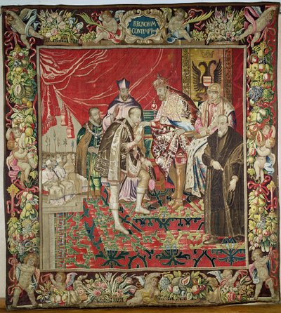 La Abdicación de Carlos V, del Tapiz de Carlos Quinto de Flemish School