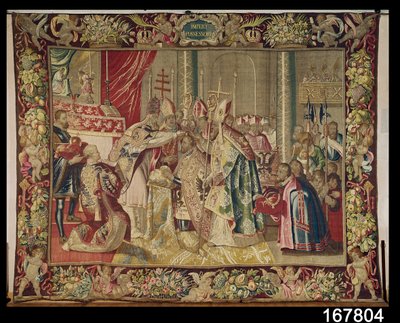 La Coronación de Carlos V, del Tapiz de Carlos Quinto de Flemish School