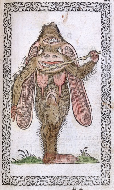 El Cíclope, ilustración de Omnium fere gentium nostraeque aetatis Nationum Habitus et Effigies de Jean Sluperji, Amberes, 1572 de Flemish School