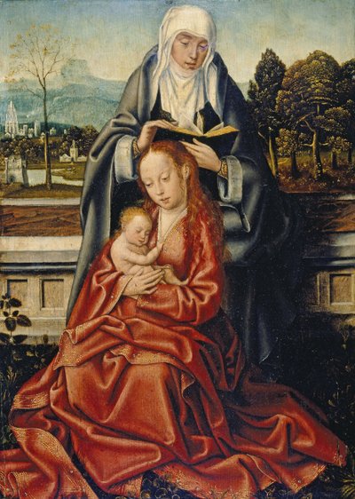 La Virgen y el Niño con Santa Ana de Flemish School