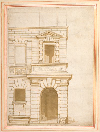 La fachada de la casa de Giulio Romano en Roma de Flemish School