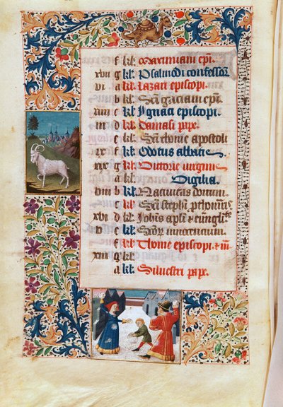 V.25-3 Fol.12v El Mes de Diciembre de Flemish School