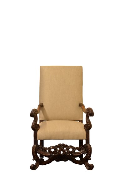 Sillón tapizado de nogal, c.1660 de Flemish School