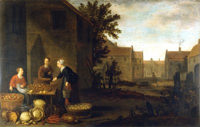 Escena de mercado de Flemish School