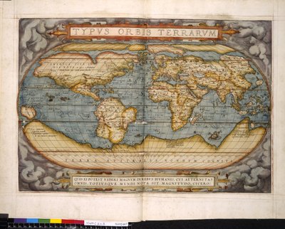 Mapamundi, Theatrum Orbis Terrarum, por Abraham Ortelius de Flemish School
