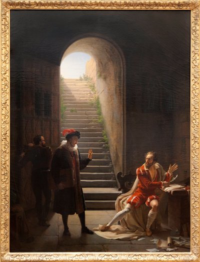 La Copa en prisión visitada por Montaigne, c.1822 (óleo sobre lienzo) de Fleury François Richard