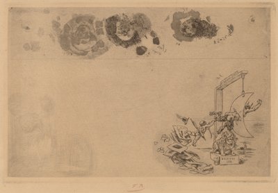 Frontera Belga, Billete de Desorden Frontiere de Belgique. Billet a Desordre, 1871 de Félicien Rops