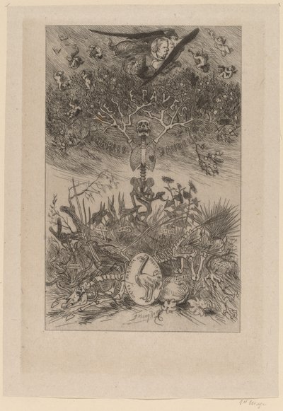 Frontispicio: Los Huérfanos (Les Epaves) de Félicien Rops