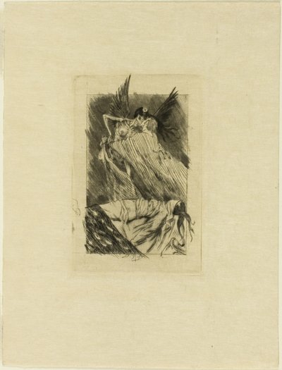 Frontispicio de Les baisers morts de Félicien Rops