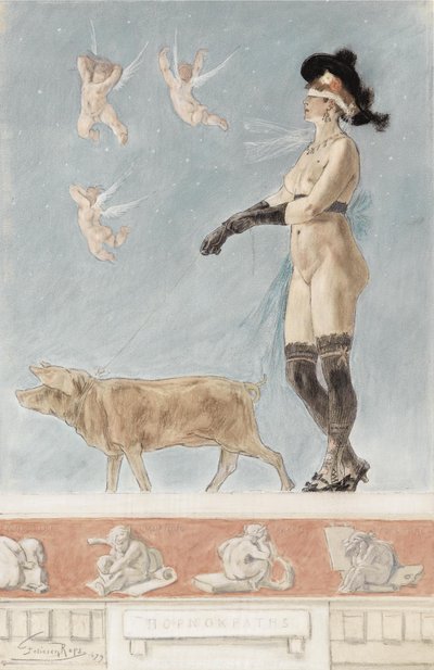 Pornokrates La Dama con el cerdo de Félicien Rops