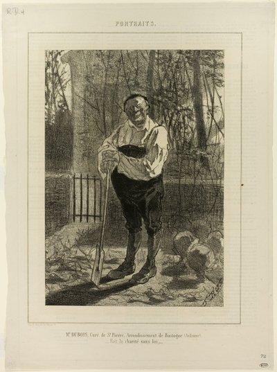 Retrato de Monsieur Dubois, cura de St. Pierre... de Félicien Rops