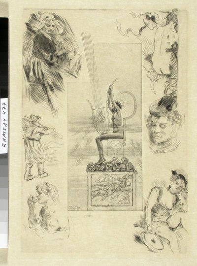 El gran lírico. Portada de la edición de 1887 de las obras de Mallarmé. de Félicien Rops