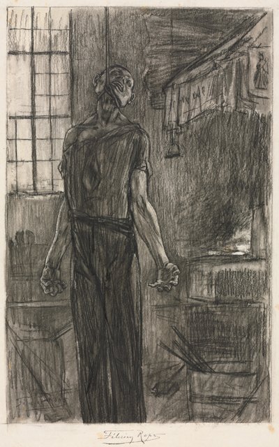The Hanged Man in the Forge de Félicien Rops